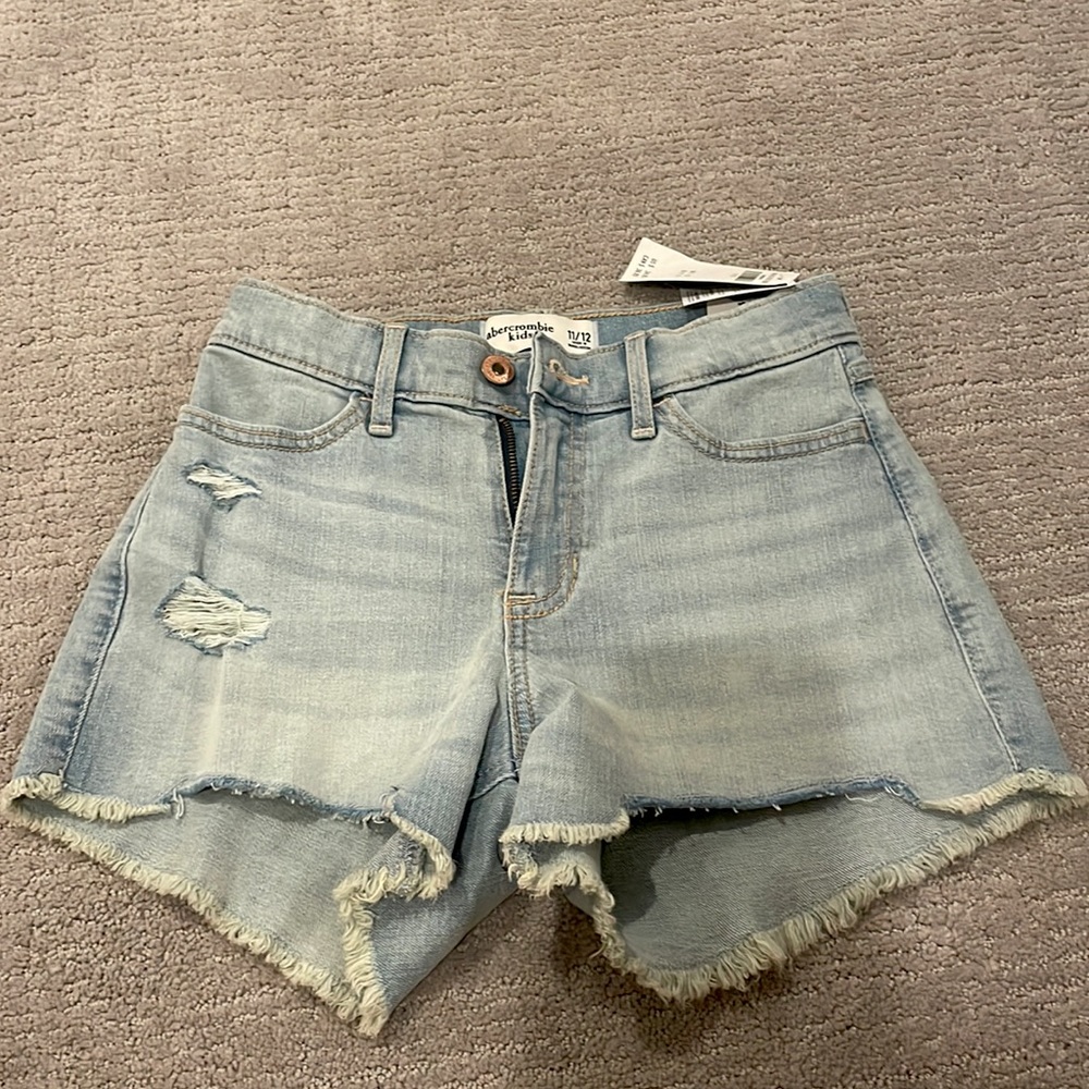 abercrombie kids jean shorts size 11/12